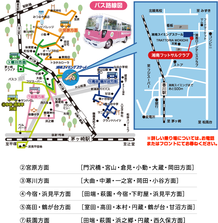 スクールバス路線図